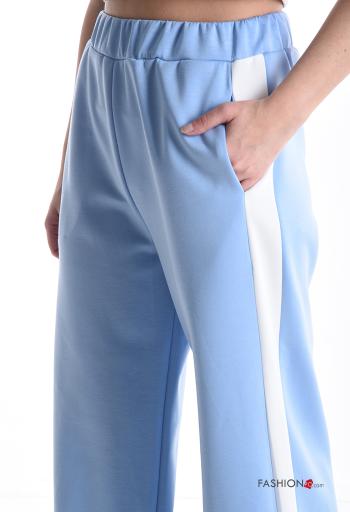 Pantalone sportivo wide leg con tasche con elastico - ph 3
