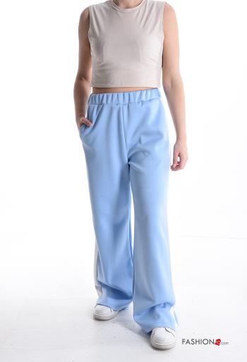 Pantalone sportivo wide leg con tasche con elastico - ph 4