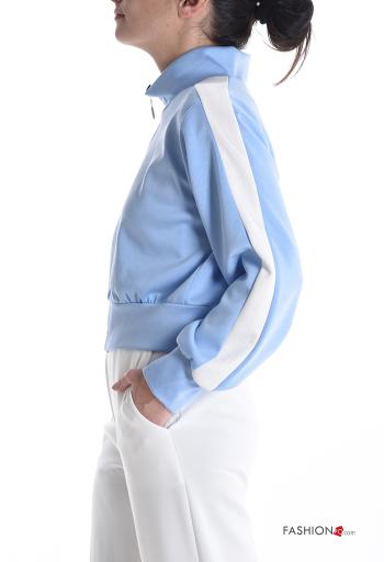 Felpa corto con elastico a collo alto con zip - ph 3