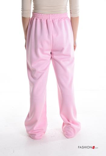 Pantalone sportivo wide leg con tasche con elastico - ph 2
