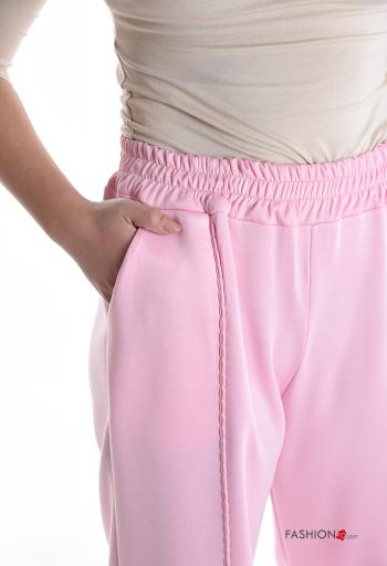 Pantalone sportivo wide leg con tasche con elastico - ph 4