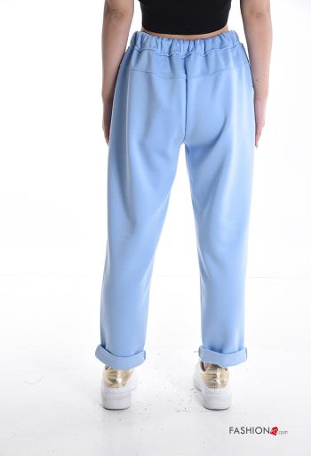 Pantalone sportivo Fantasia stampata con tasche con elastico - ph 2