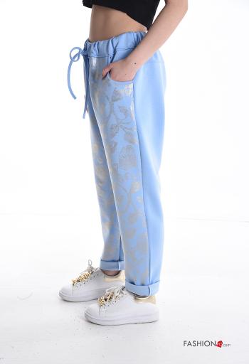 Pantalone sportivo Fantasia stampata con tasche con elastico - ph 3