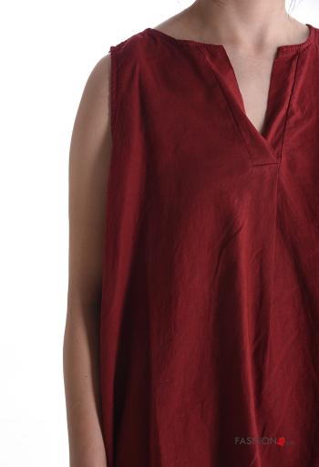 Top de Lino sin mangas con cuello en v - ph 4