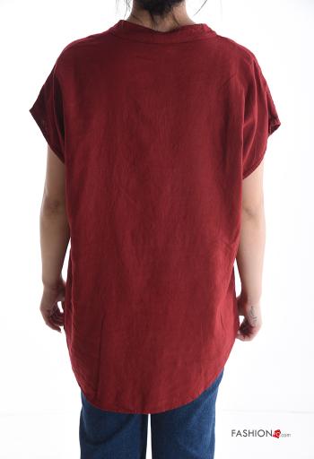 Blusa em Linho manga curta gola V - ph 2