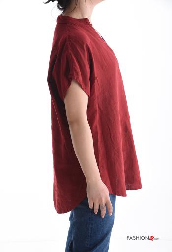 Blusa em Linho manga curta gola V - ph 3