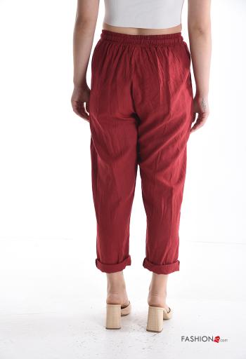Hose aus Leinen mit Taschen mit gummizug - ph 2