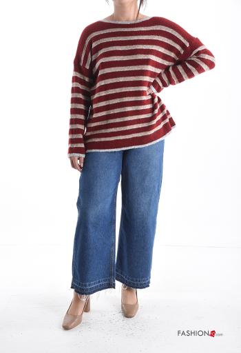 Maglione in Misto Lana maniche lunghe girocollo Fantasia righe - ph 5