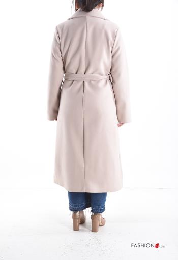 Casaco com forro com bolsos com botões com cinto - ph 2