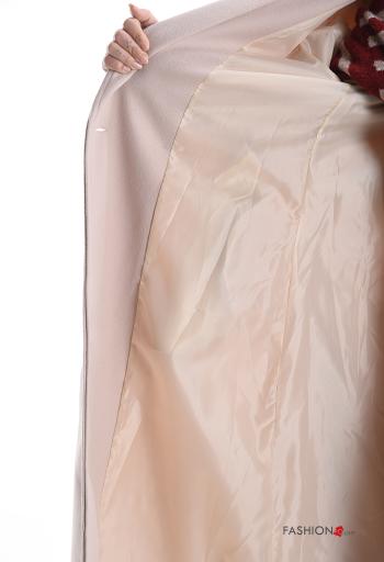 Casaco com forro com bolsos com botões com cinto - ph 5