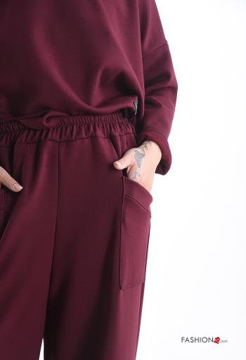 Conjunto manga comprida gola redonda com bolsos com elástico - ph 4