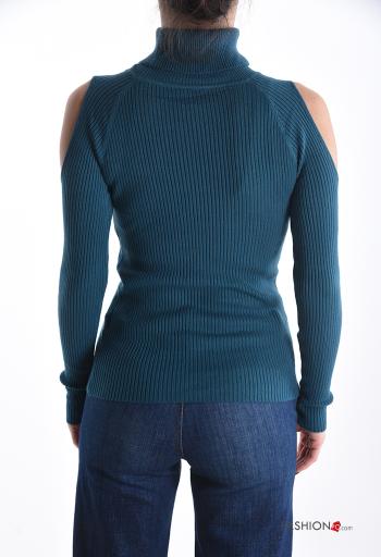 Maglione costine maniche lunghe a collo alto - ph 2