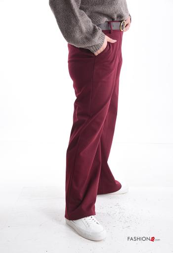 Trousers with belt with elastic with pockets - ph 3