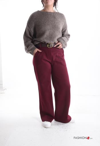 Trousers with belt with elastic with pockets - ph 5