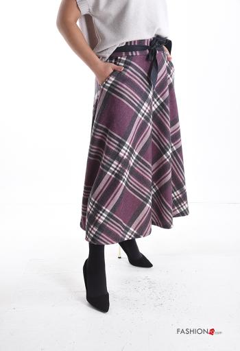 Tartan Skirt with pockets with ribbon - ph 3