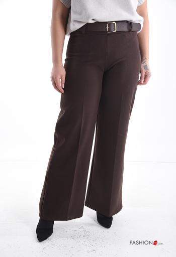 Pantalone wide leg con cintura - ph 1