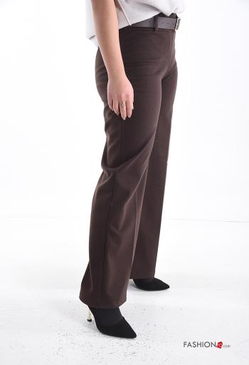Pantalone wide leg con cintura - ph 3