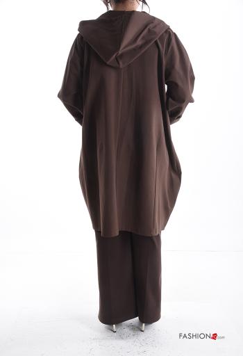 Cappotto con zip con tasche con cappuccio - ph 2