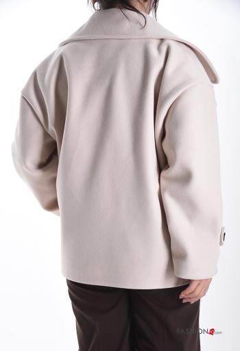 Cappotto doppio petto corto con tasche - ph 2
