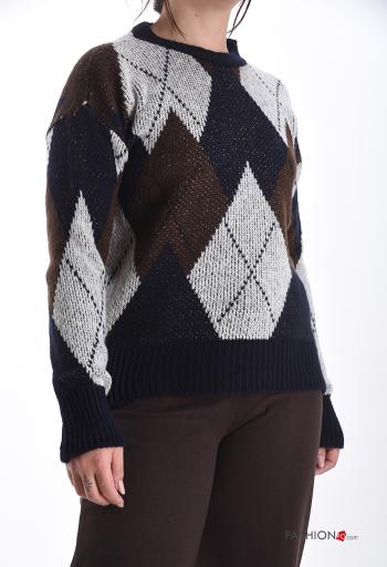 Geometric pattern crew neck Sweater - ph 1