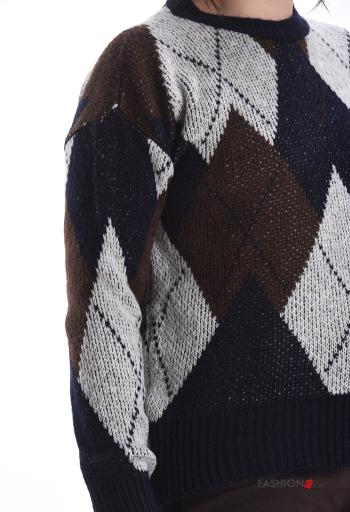 Geometric pattern crew neck Sweater - ph 4