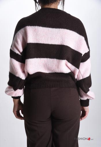 Lettering print crew neck Wool Mix Sweater - ph 2