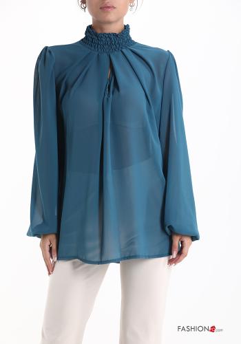 Blusa maniche a palloncino a collo alto - ph 1
