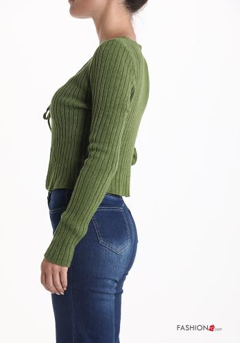 Chaqueta de punto canalé con lazo - ph 3
