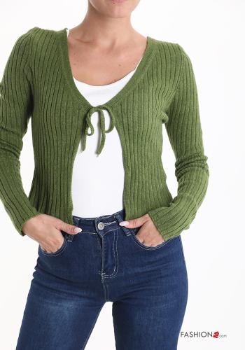 Chaqueta de punto canalé con lazo - ph 4