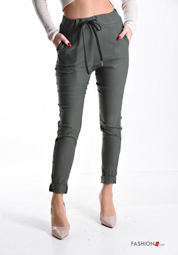 Trousers with drawstring with elastic with pockets - ph 1