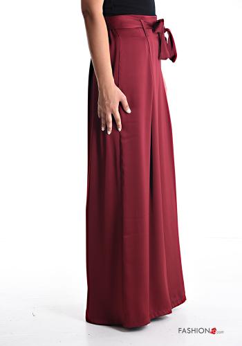 wide leg Hose mit stoffgürtel mit gummizug - ph 3