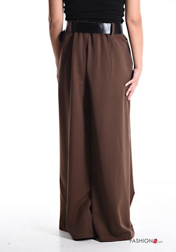 Pantalones wide leg con bolsillos con cinturón con elástico - ph 2