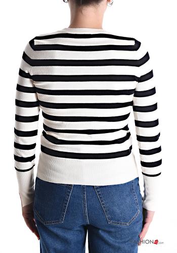 Striped long sleeve crew neck Sweater - ph 2
