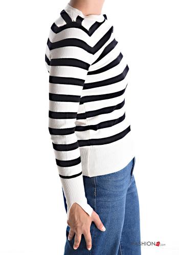 Striped long sleeve crew neck Sweater - ph 3