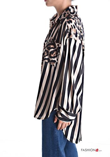 Camisa con cuello Estampado mixto con botones con bolsillos - ph 3
