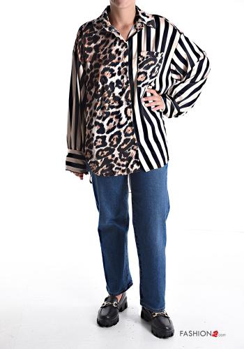 Camisa con cuello Estampado mixto con botones con bolsillos - ph 5