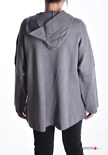 Sweatshirt manches longues avec poches à capuche avec fermeture éclair - ph 2