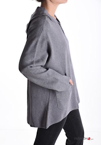 Sweatshirt manches longues avec poches à capuche avec fermeture éclair - ph 3