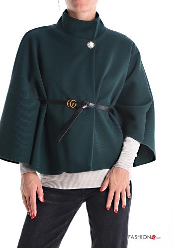 Cape with belt 3/4 sleeve with buttons - ph 1