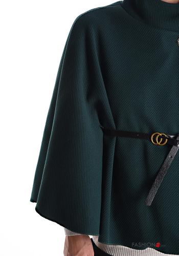 Cape with belt 3/4 sleeve with buttons - ph 4