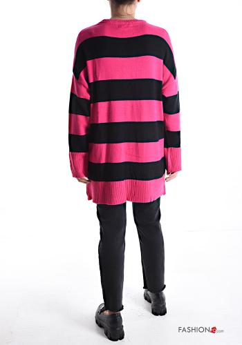 Striped long sleeve crew neck long Sweater - ph 2