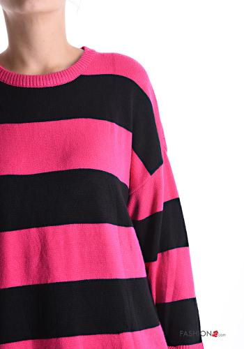 Striped long sleeve crew neck long Sweater - ph 4