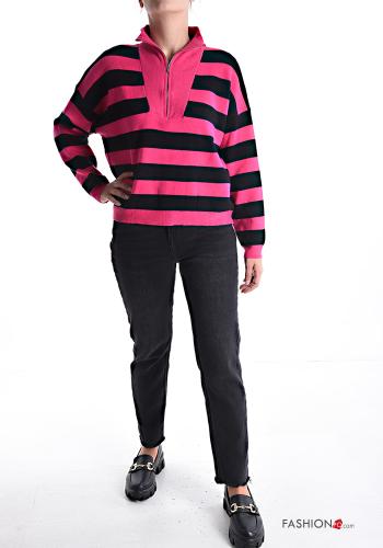 Striped long sleeve Sweater with zip - ph 5