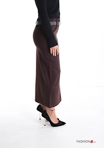 Gonna Longuette con spacco con cintura con elastico - ph 3