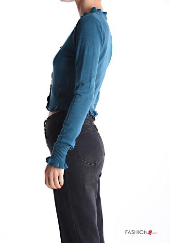 long sleeve mini Cardigan with buttons with v-neck - ph 3