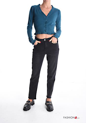long sleeve mini Cardigan with buttons with v-neck - ph 5