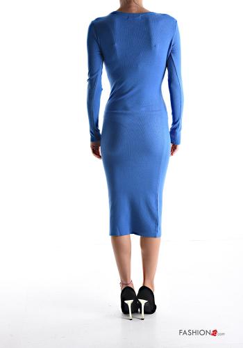 Vestido gola redonda manga comprida vestido justo - ph 2