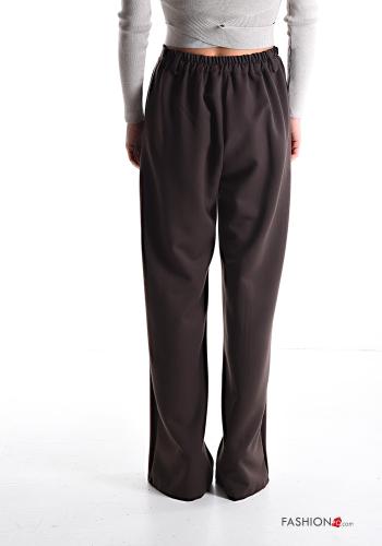 wide leg lange Hose mit Knöpfen mit Reißverschluss mit Taschen - ph 2