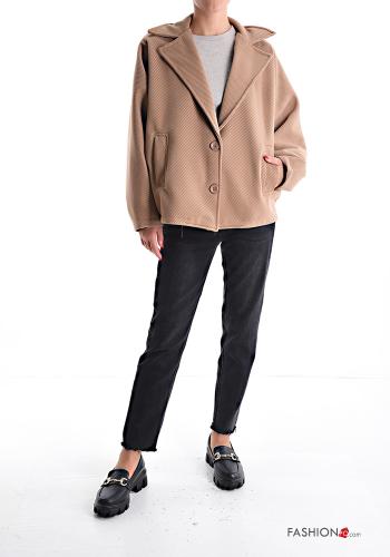 Manteau courte avec poches sans doublure à boutons - ph 5
