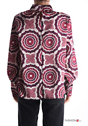 Blouse manches longues Imprimé abstrait à col roulé - ph 2